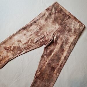Lululemon 8 Align Pant 25" Shine Diamond Dye Misty Shell Cacao Diffuse Dot Foil